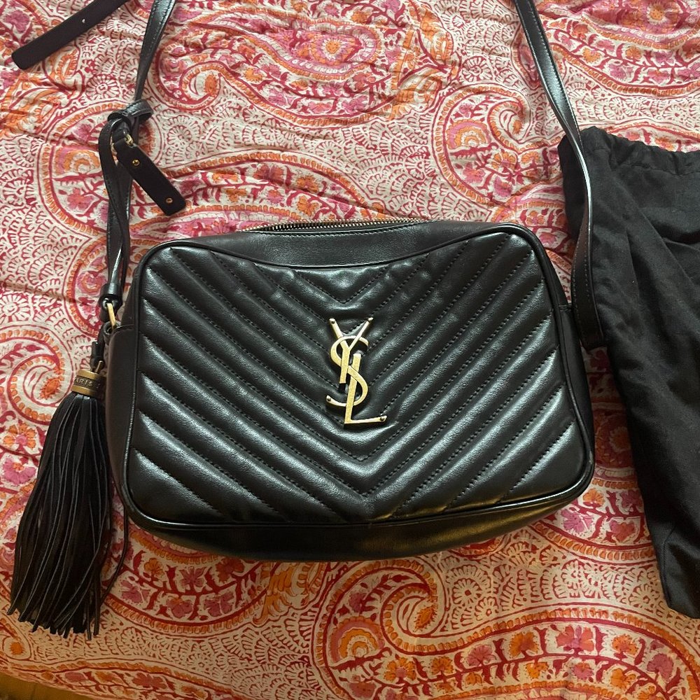 YSL Medium Monogramme Lou Satchel Bag
